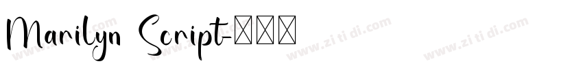 Marilyn Script字体转换